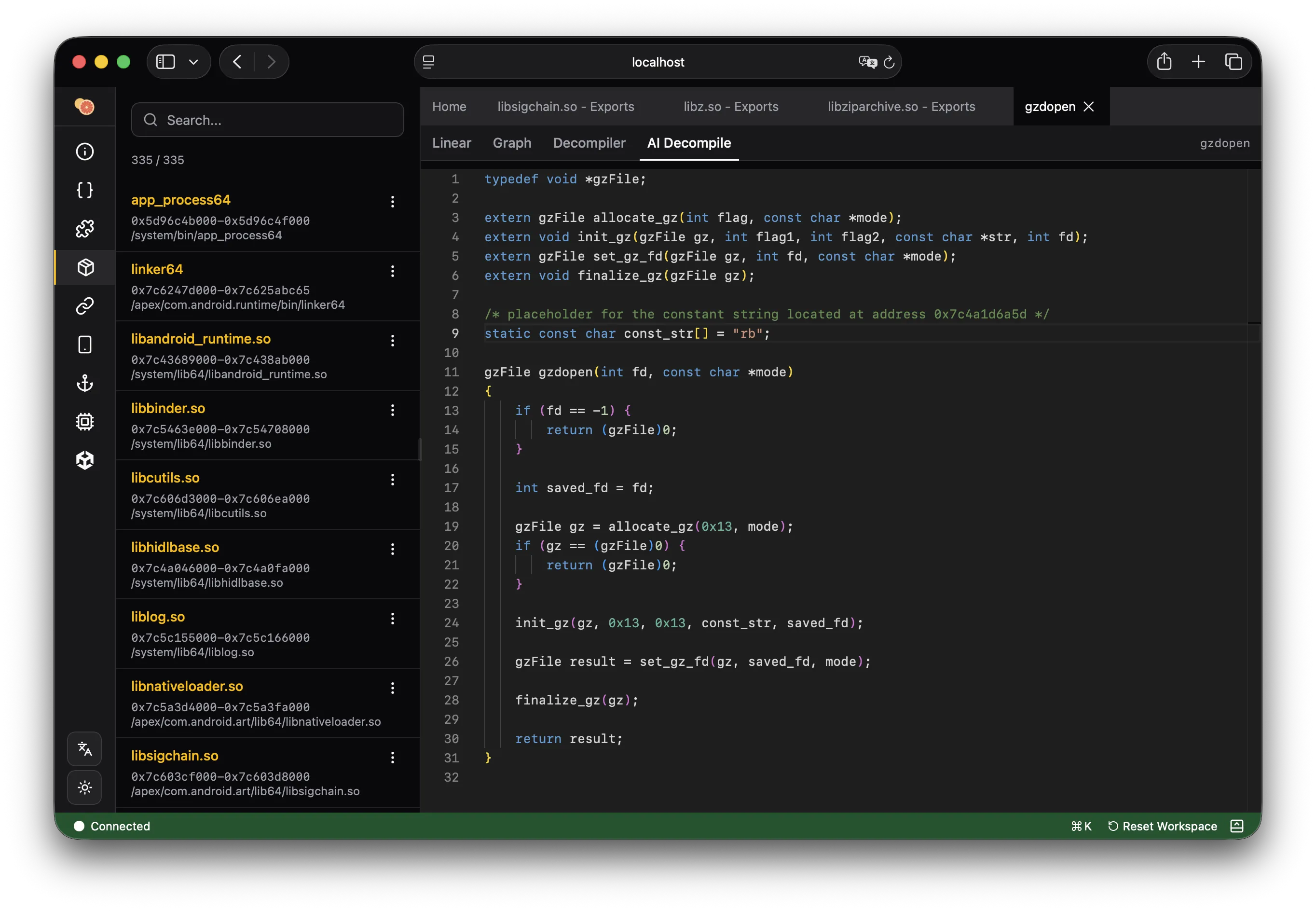 Grapefruit dark theme